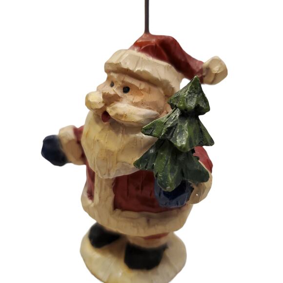 Wooden Santa Picture Holder Table Decor Christmas Table Decor Santa Blue Mittens - Picture 8 of 10